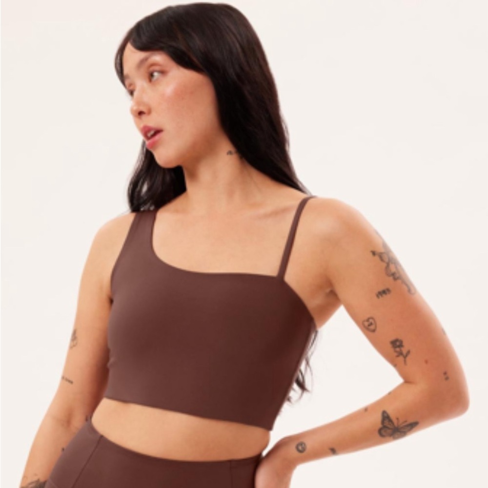 Girlfriend Collective EARTH BREE ONE SHOULDER BRA